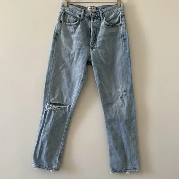 AGOLDE Riley High-Rise Straight Jean Light Wash Size 26 - Picture 4 of 8